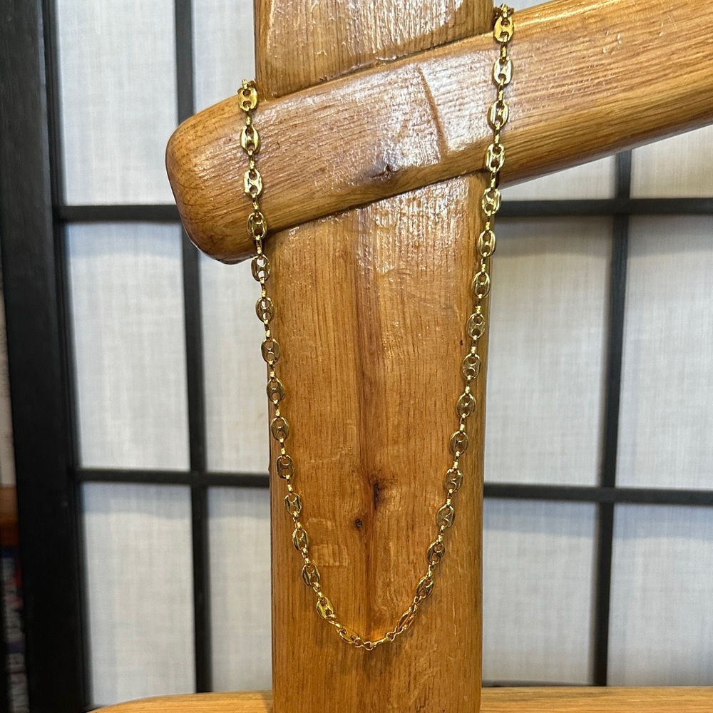 Gold Tone Mariner Link 18” Necklace Gift Wrapped Nautical